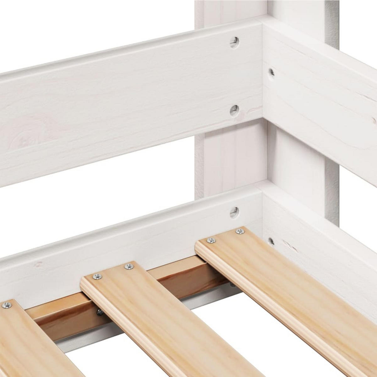 MASSIVHOLZBETT Ohne Matratze Weiss 80/200 Cm Kiefernholz - Weiß, Holz (80/200cm) - vidaXL