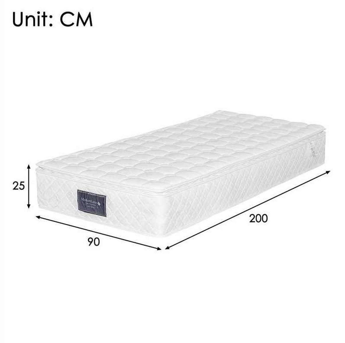 POLSTERBETT aus Samt 90x200 cm in Beige mit LED & Matratze - Beige, Textil (90/200cm) - Modfu