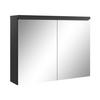 SPIEGELSCHRANK Paso Schwarz - 80 x 20 x 60 cm - Schwarz, Holz (80/60/20cm) - Badplaats