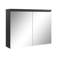SPIEGELSCHRANK Paso Schwarz - 80 x 20 x 60 cm - Schwarz, Holz (80/60/20cm) - Badplaats