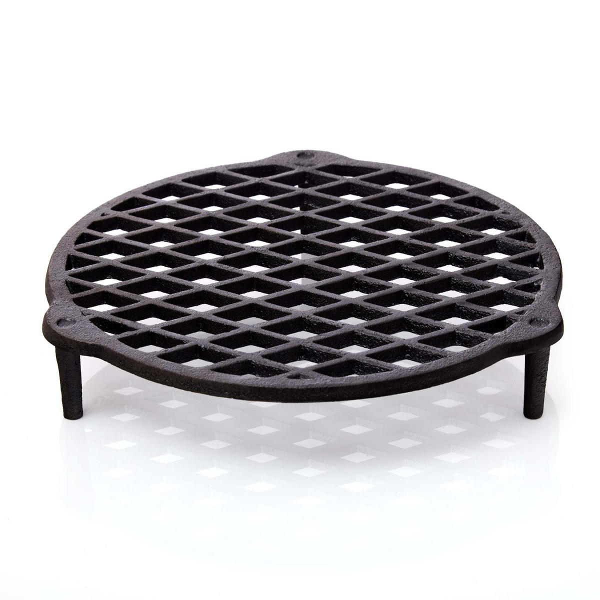 STAPELROST Gusseisen Ø26cm für 7,3/9L Dutch Oven Feuertopf - Schwarz, Metall (25/5/25cm) - BBQ Nerd