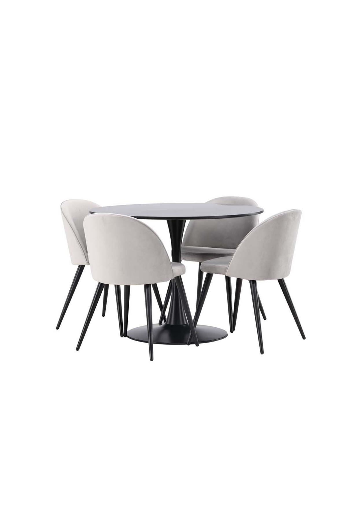 TISCHGRUPPE Schwarz - Schwarz, Holzwerkstoff (100/74/100cm) - ebuy24