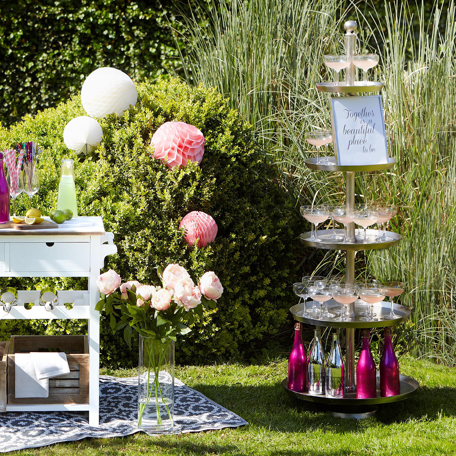 ETAGERE Banquet - Silberfarben, Metall (59/170cm) - Butlers