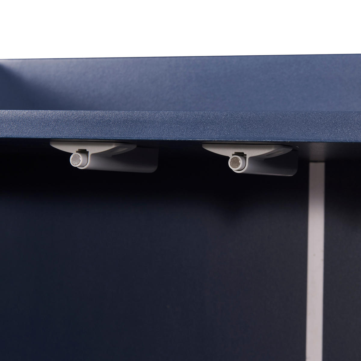 SIDEBOARD in Marineblau Anrichte mit 4 Türen für Esszimmer, Küche und Wohnzimmer, B120/T30/H80 cm - Goldfarben/Dunkelblau, Holzwerkstoff/Metall (120/80/30cm) - STILVORA