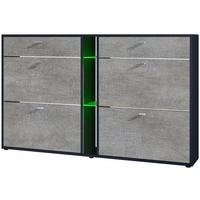 SCHUHSCHRANK Today Fronten in Braun meliert - Graubraun, Holzwerkstoff (155.5/95/28cm) - Vladon