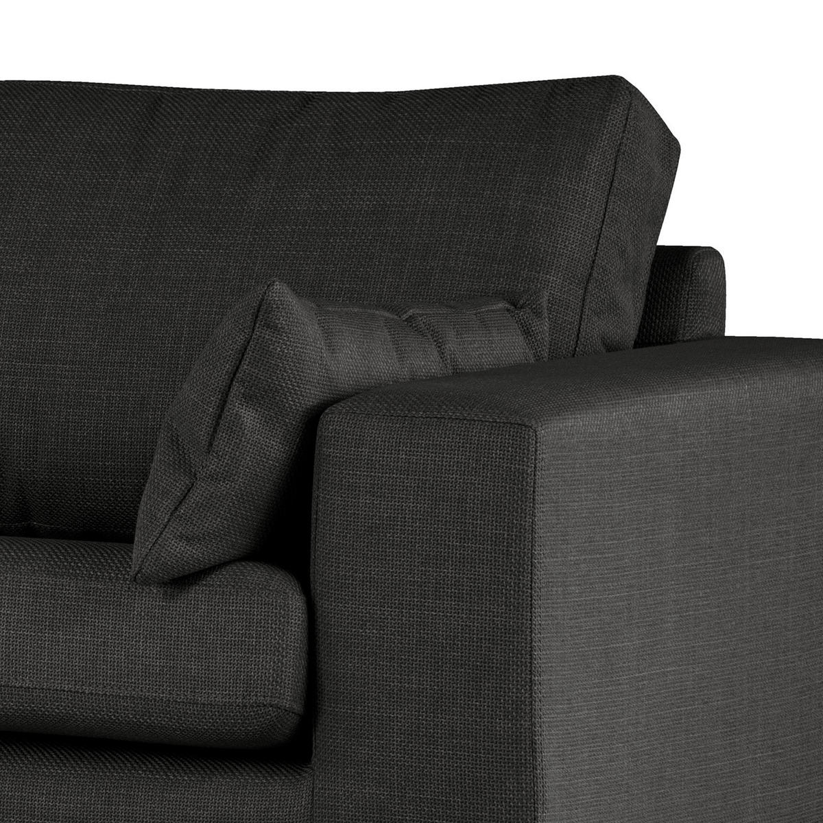 2-SITZER SOFA - Eichefarben/Schwarz, Eichenholz/Textil (197/81/88cm) - home24