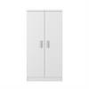 SCHUHSCHRANK 2 Türen (30 Paar) Zapateros - H108cm - Weiß, Holzwerkstoff (36/108/55cm) - Calicosy