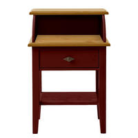 KONSOLENTISCH - Kiefer massiv - Rot/Kieferfarben, Holz (35/58/87cm) - home24