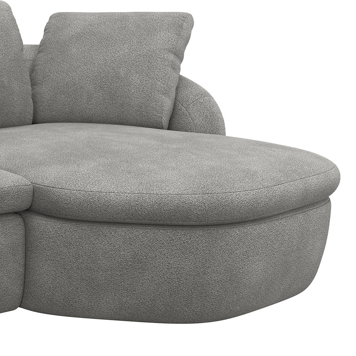 ECKSOFA mit Longchair - Schwarz/Grau, Kunststoff/Textil (217/146cm) - home24