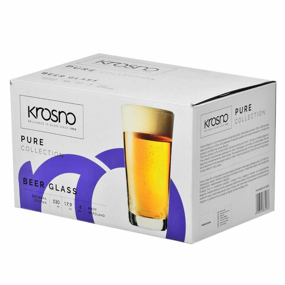 WEIZENBIER GLÄSER 6er-Set, 530 ml - Transparent, Glas (0.53L) - Krosno Glass