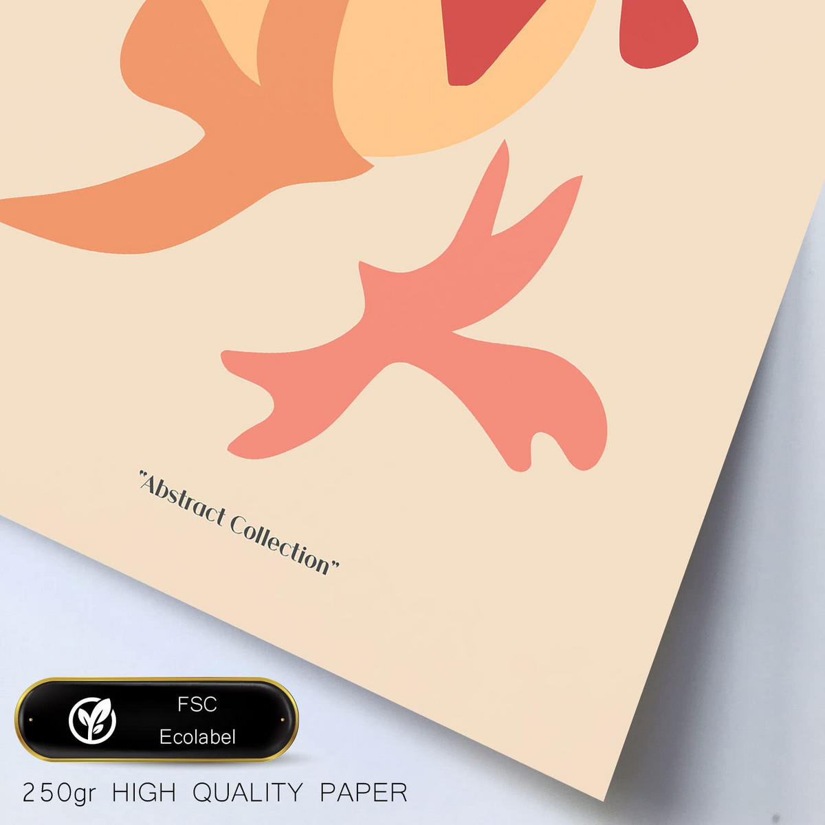 POSTER Set Mit 6 Henri Matisse Freiheit Drucke Des Fauvismus Und Der Abstrakten Kunst Für Innenarchitektur A3 & A4 Rahmen Aus Hellem Holz - Beige, Papier (29/3cm) - Nacnic