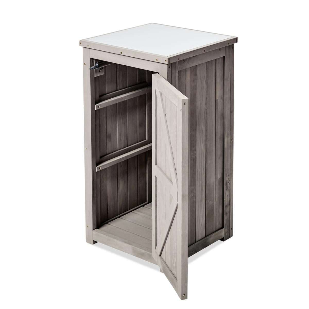 GARTENSCHRANK NEELE mit 3 Böden 45*45*85 cm - Grau, Holz (45/85/45cm) - butenkist