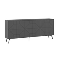 SIDEBOARD Dune Anthrazit 181/35/77,4 cm - Anthrazit/Schwarz, Holzwerkstoff/Metall (181/77.4/35cm) - Decortie