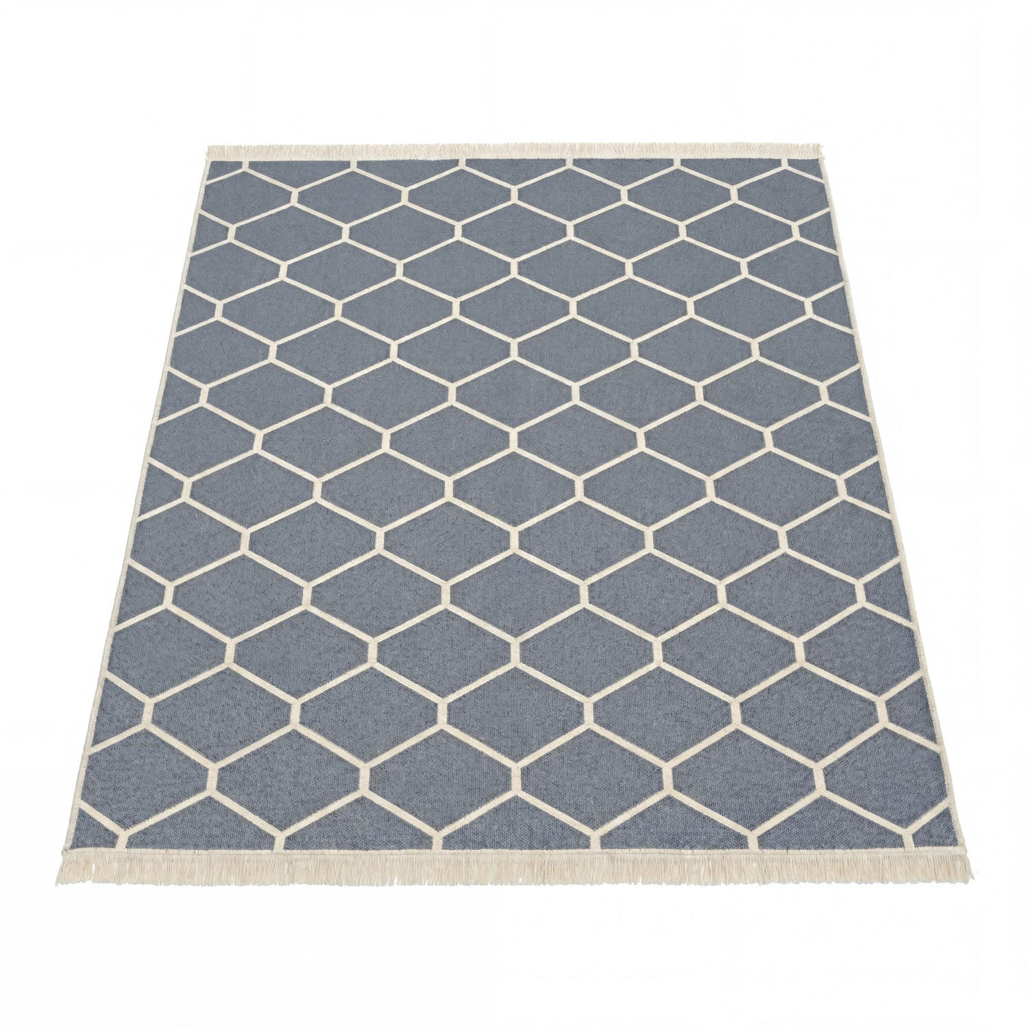 KURZFLORTEPPICH 140/200 cm Skandi Kilim 145 - Grau, Naturmaterialien (140/200cm) - Paco Home