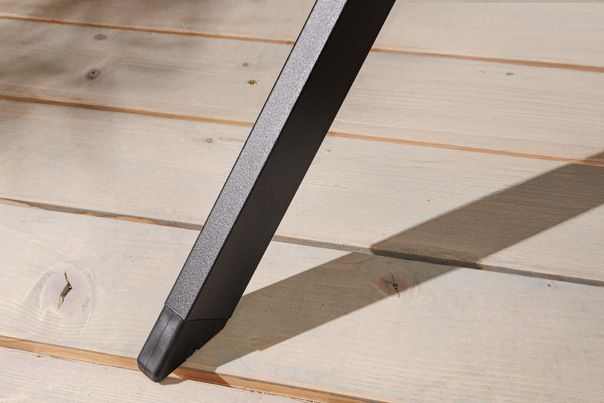 GARTENTISCH DESIGNO Kunststoff Aluminium Natur 120 cm - Braun, Kunststoff/Metall (120/120/74cm) - riess-ambiente