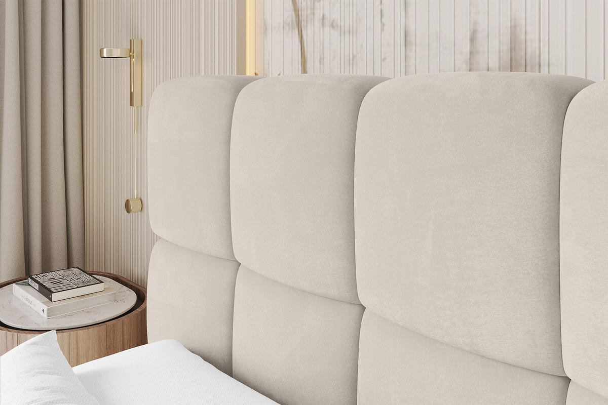 BOXBETT - AURI-H3 - 200x200 Beige Casablanca - Beige, Holzwerkstoff (200/200cm) - ALTDECOR