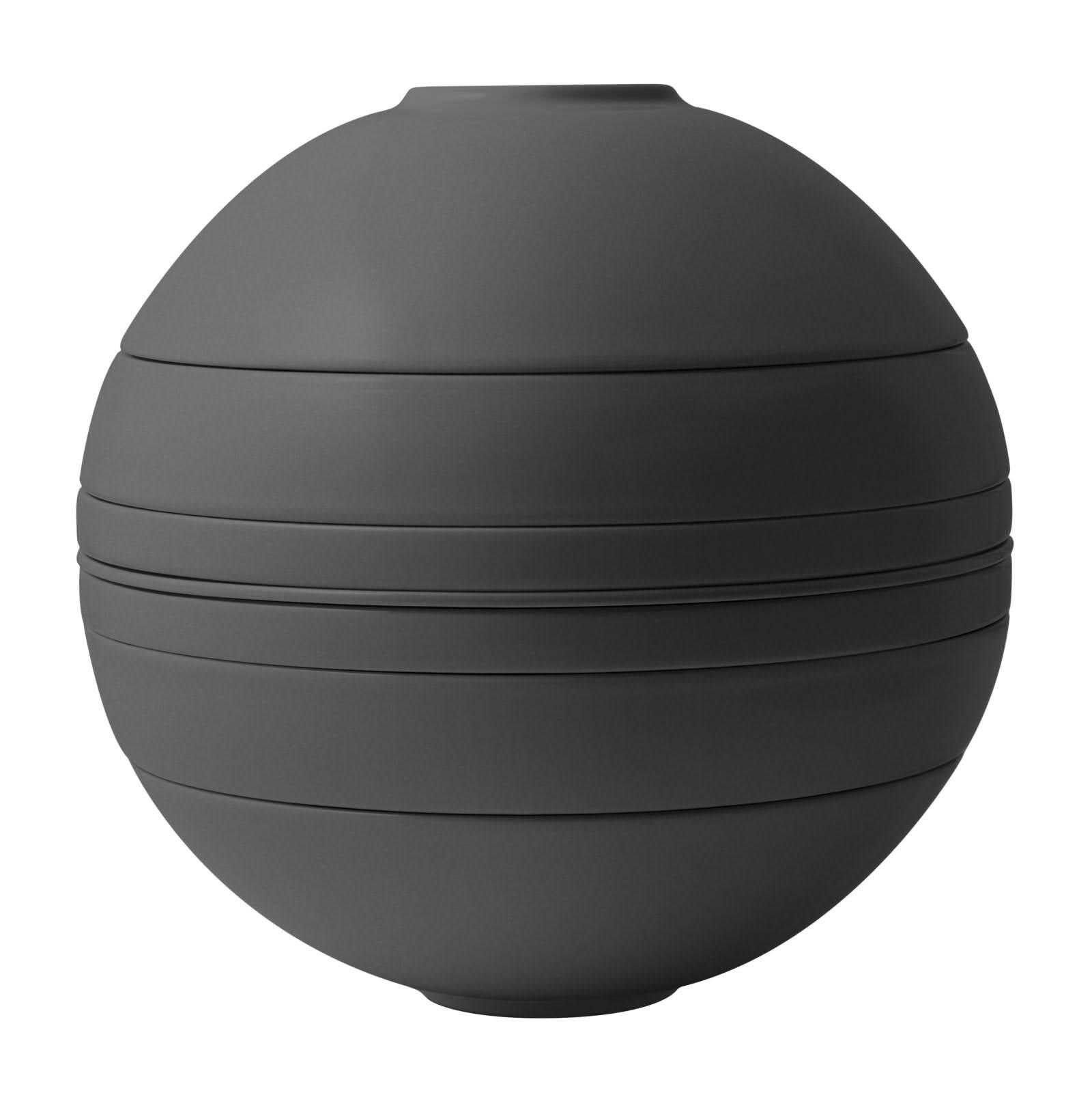 GESCHIRRSET La Boule - Schwarz - 7-teilig - Schwarz, Keramik (2/24/24cm) - Villeroy & Boch