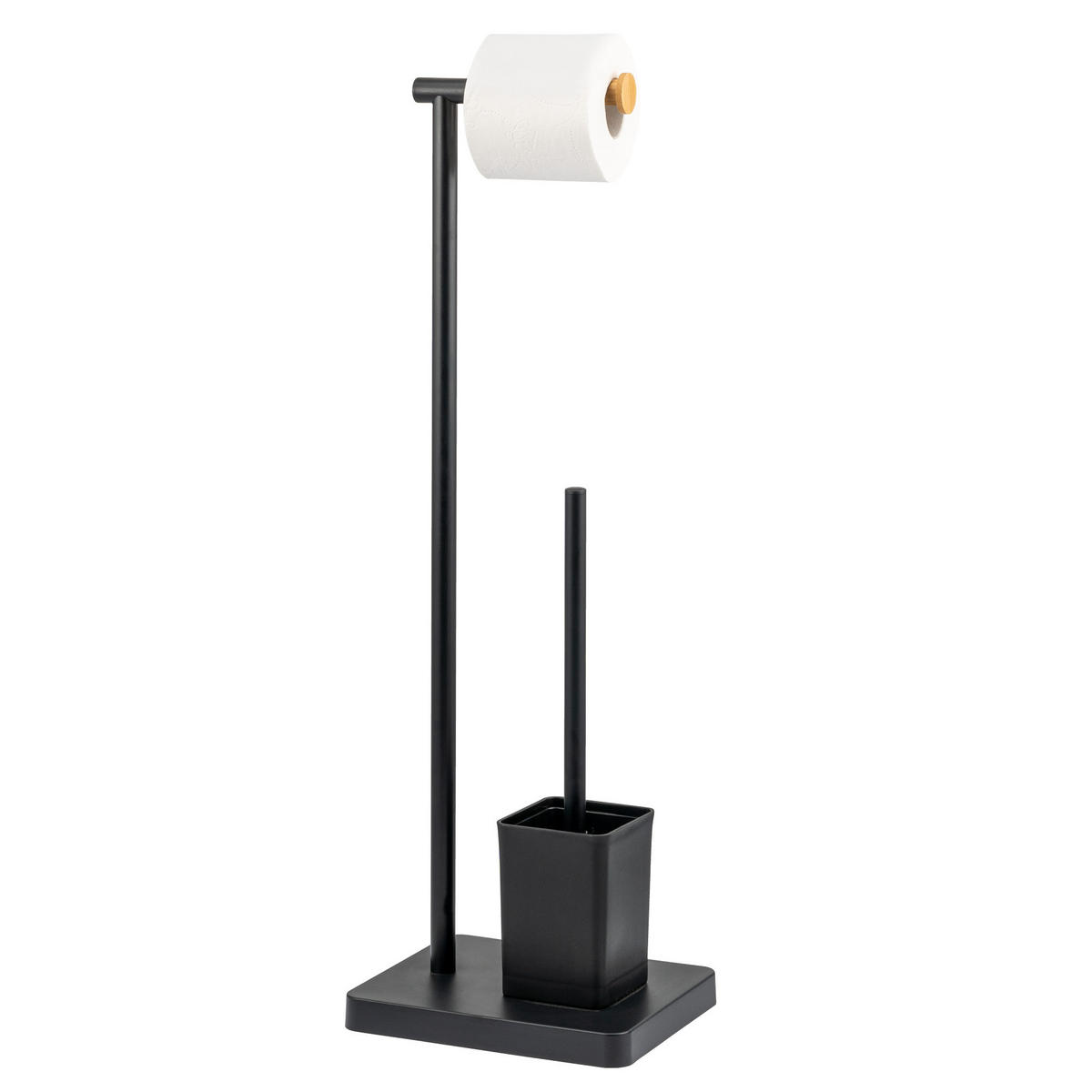 STAND-WC-GARNITUR, schwarz - Schwarz, Kunststoff (23/70/18cm) - bremermann