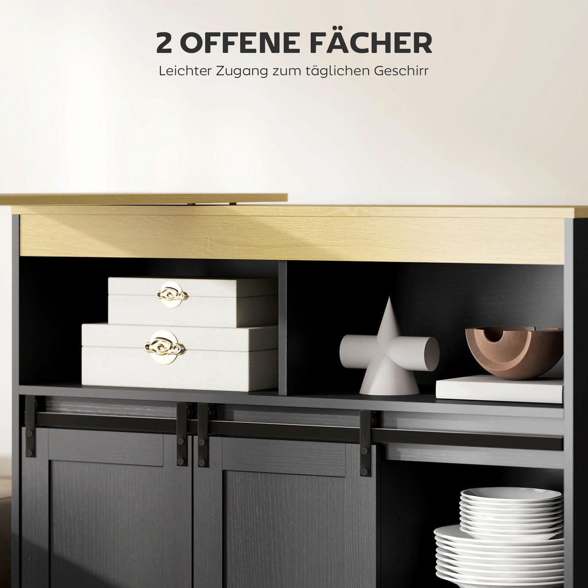 Ausziehbarer-Bartisch Spanplatte MDF Schwarz - Schwarz, Holzwerkstoff (187.5/35/105cm) - HOMCOM