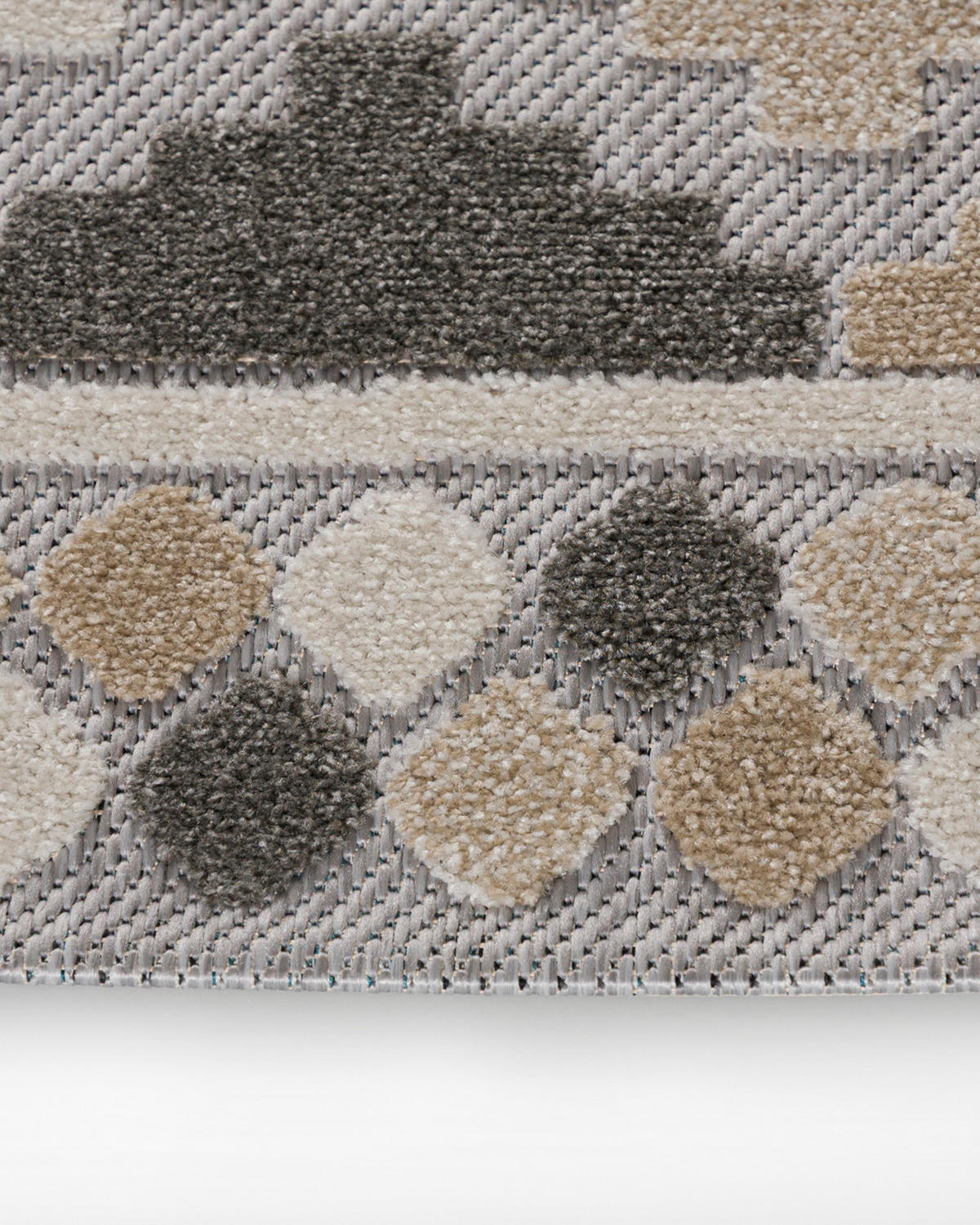 KOBEREC béžový krémový grafitový - 250 x 350 cm - modrá/sivá, textil (250/350cm) - Mazovia