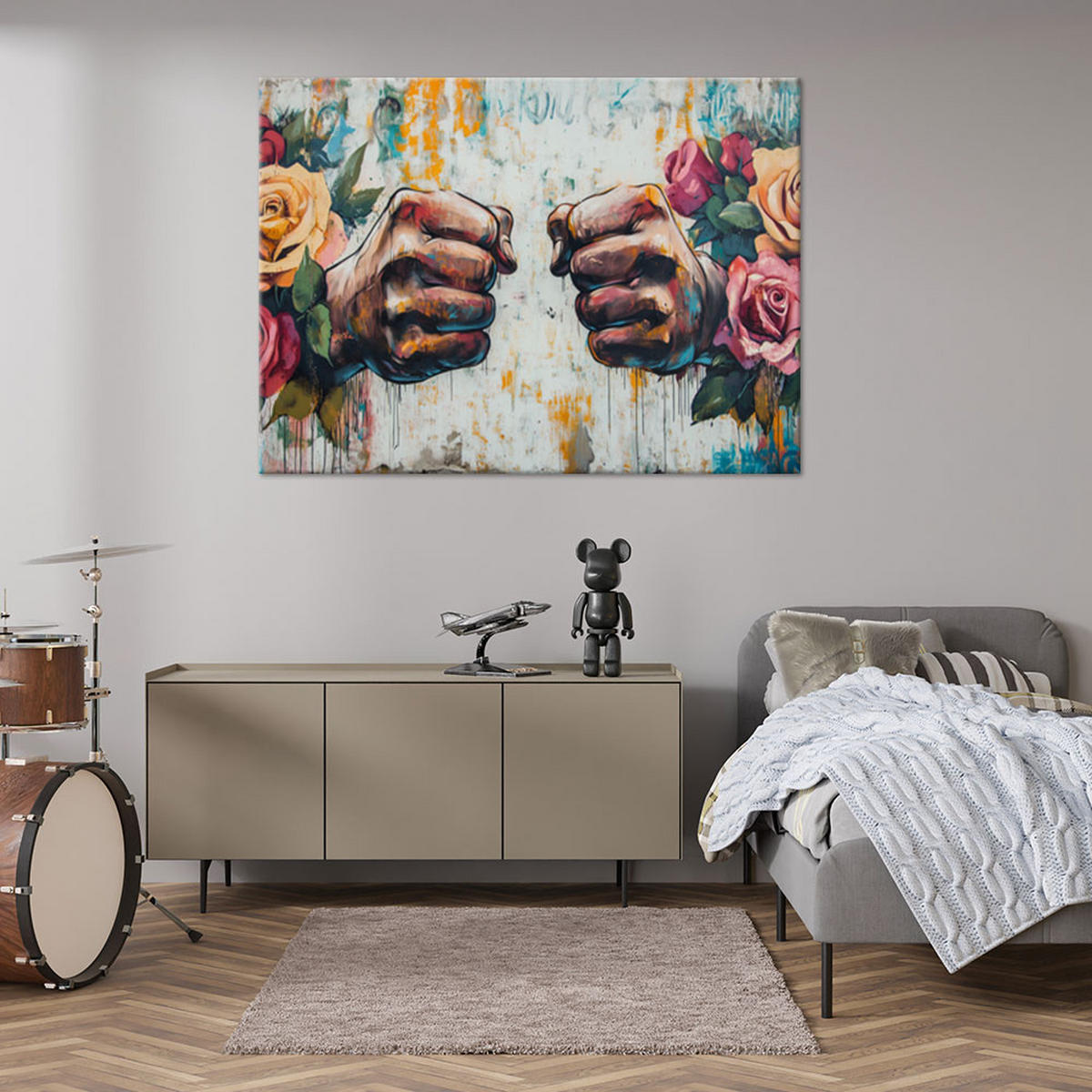 LEINWANDBILD Menschen & Charaktere 90x60cm - Multicolor, Textil (90/60cm) - Feeby