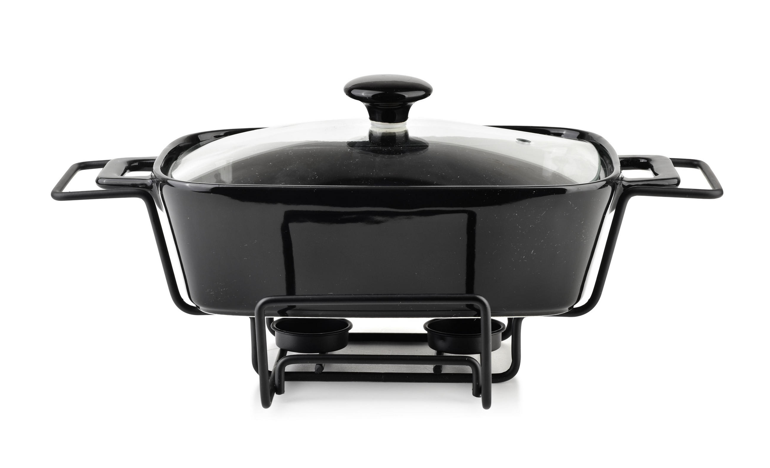 AUFLAUFFORM Modern Kitchen Schwarz 36/25/25 cm Keramik - Schwarz, Keramik (25/25/36cm) - Mondex