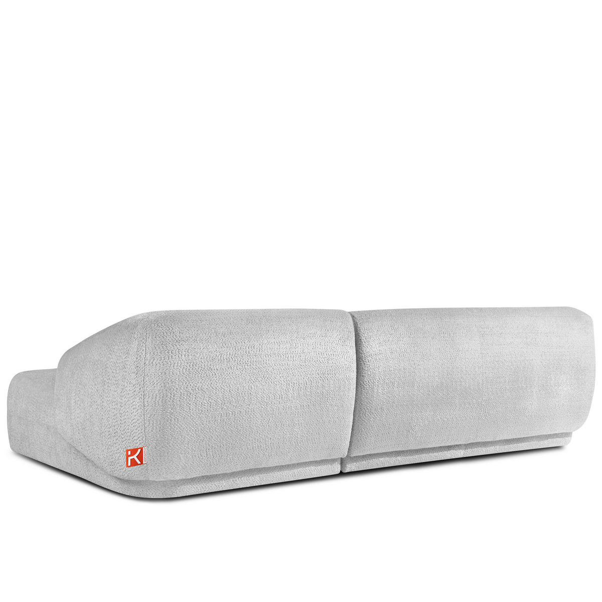 ECKSOFA RECHTS VIRA, Grau, Chenille - Schwarz/Grau, Holz/Holzwerkstoff (300/160cm) - KONSIMO®