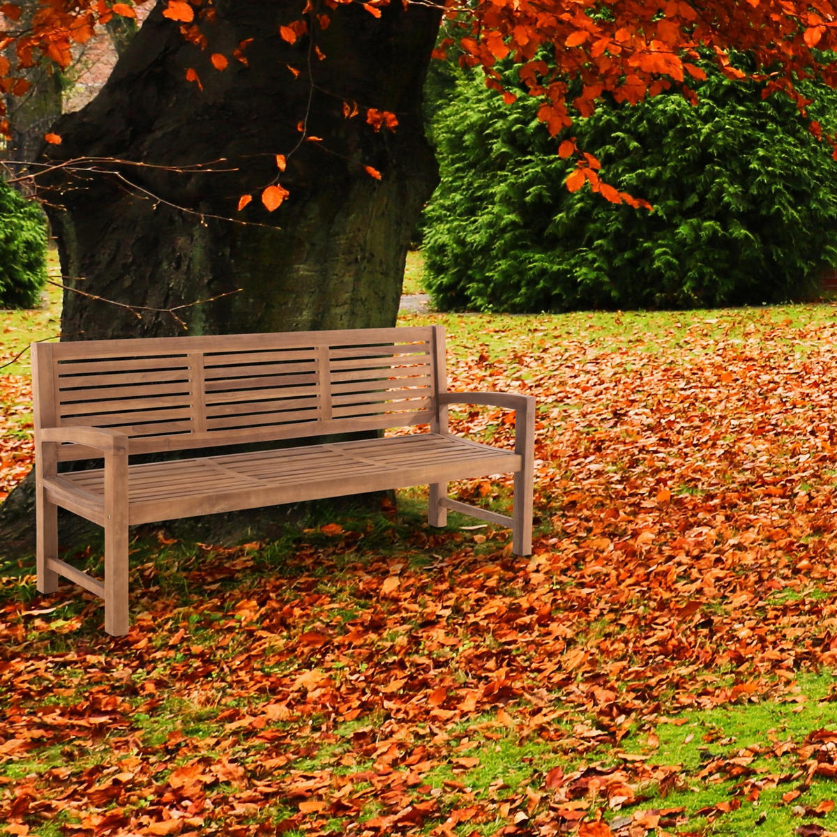 GARTENBANK 200/59 cm Holz teak - Teakfarben, Holz (200/92/59cm) - CLP