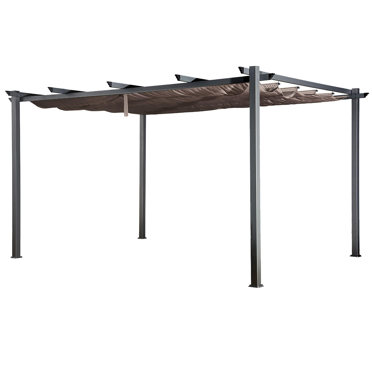 PERGOLA Cassis Taupe 300/400 cm - Braun, Textil (298.5/227/405cm) - Happy Garden