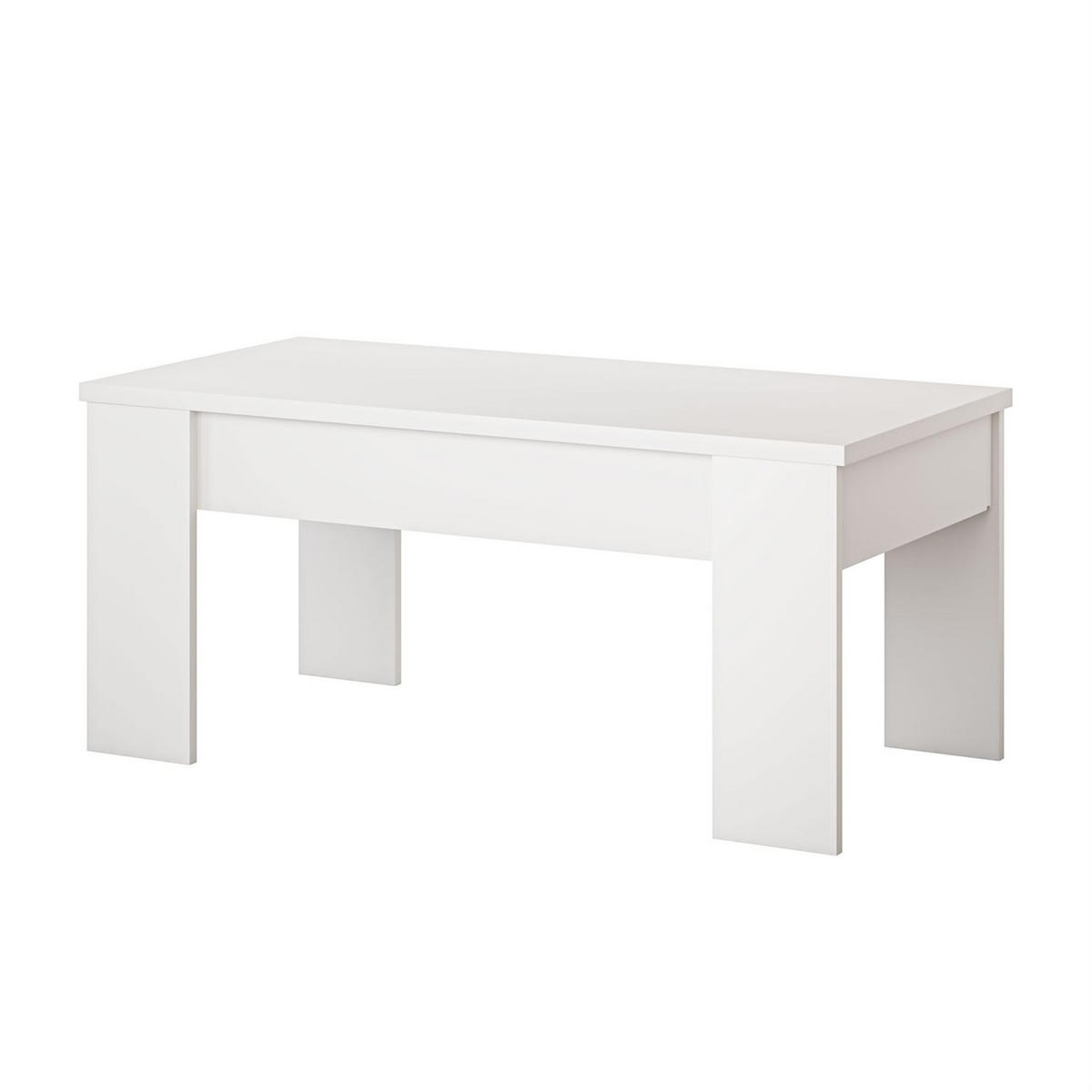 COUCHTISCH APERTO, Weiß / Weiß - Weiß, Holzwerkstoff (100/45/50cm) - Lookway