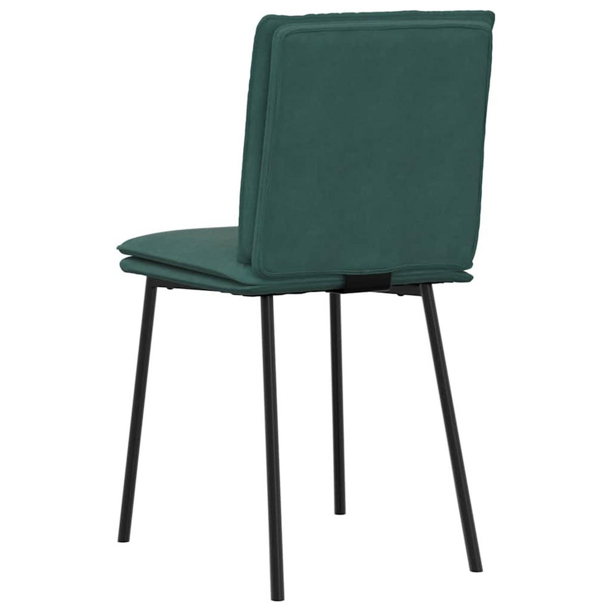 ESSZIMMERSTÜHLE 2 Stk. Dunkelgrün Samt 45*54*83cm - Dunkelgrün, Metall (45/83/54cm) - ZMH