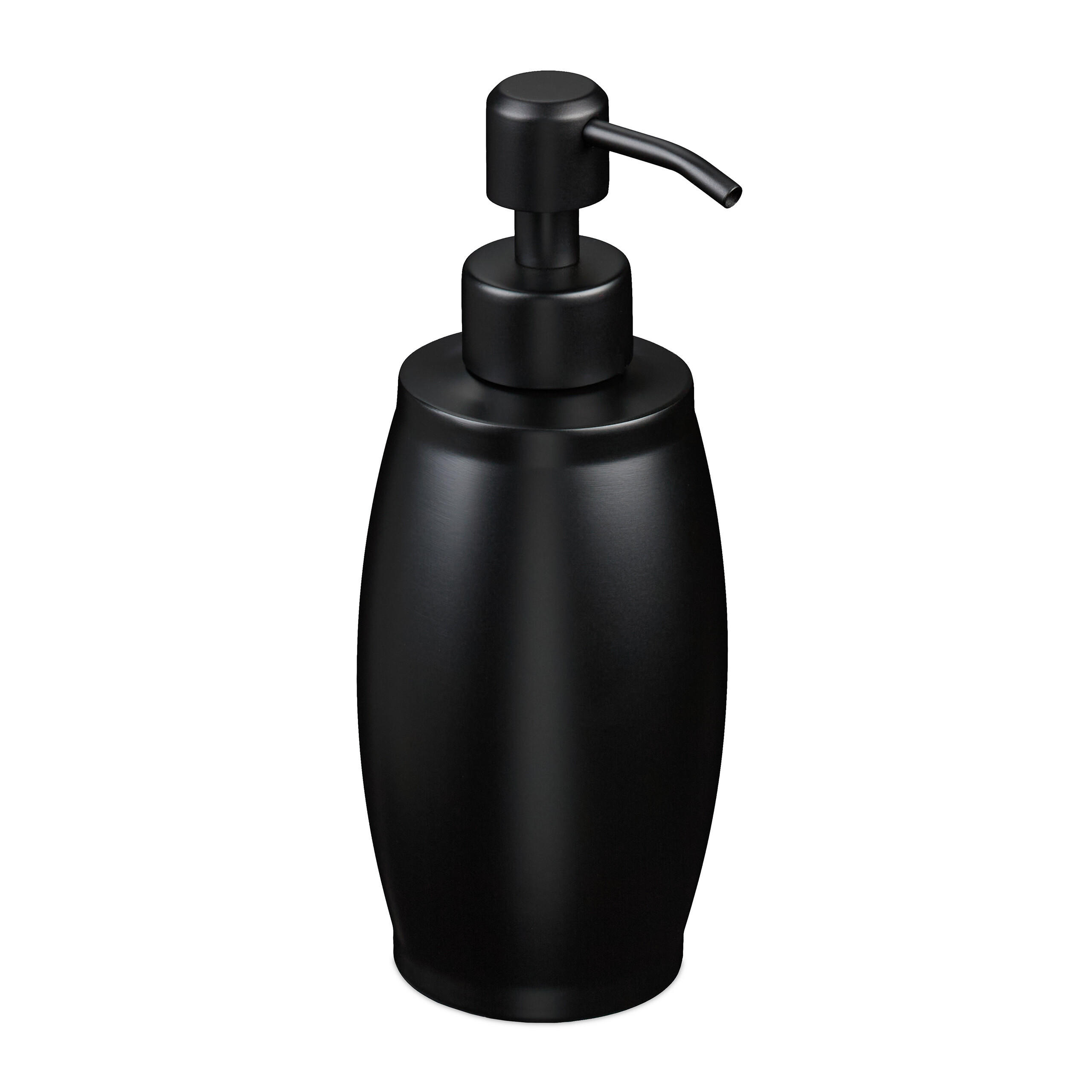 Relaxdays DÁVKOVAČ MYDLA Čierny nerez matný 350 ml
