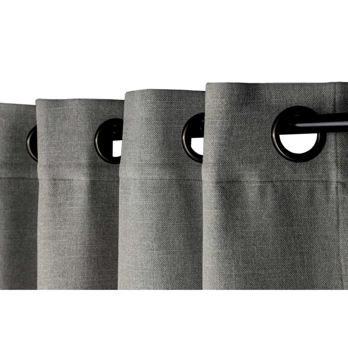 ÖSENVORHANG COAST - Grau, Textil (140/1/250cm) - Schöner Wohnen
