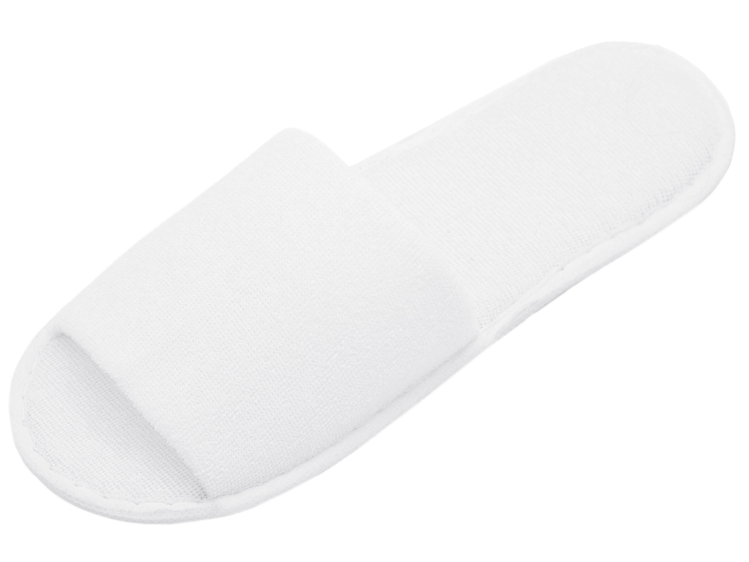 FROTTIERSLIPPER, 10er-Set, Universalgröße, 100% Polyester, Weiß - Weiß, Textil (5/1/31cm) - Zollner