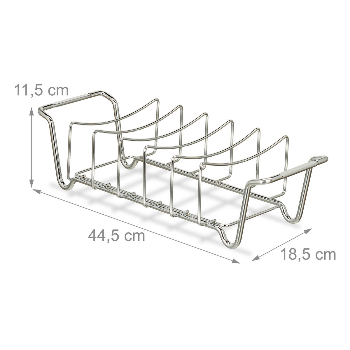 RIPPCHENHALTER - Silberfarben, Metall (44.5/11.5/18.5cm) - Relaxdays