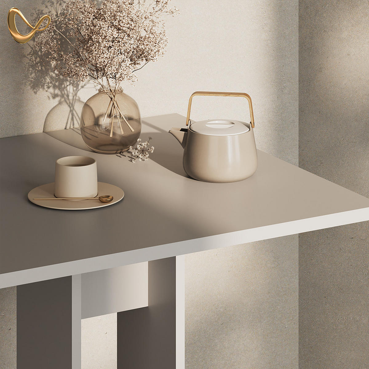 ESSTISCH Regusa Weiß 65 x 78 cm - Weiß, Holzwerkstoff (65/65/78cm) - Livinity®