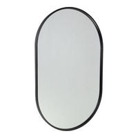 WANDSPIEGEL Boston Schwarz - Schwarz, Metall (50/80/4cm) - Fragix