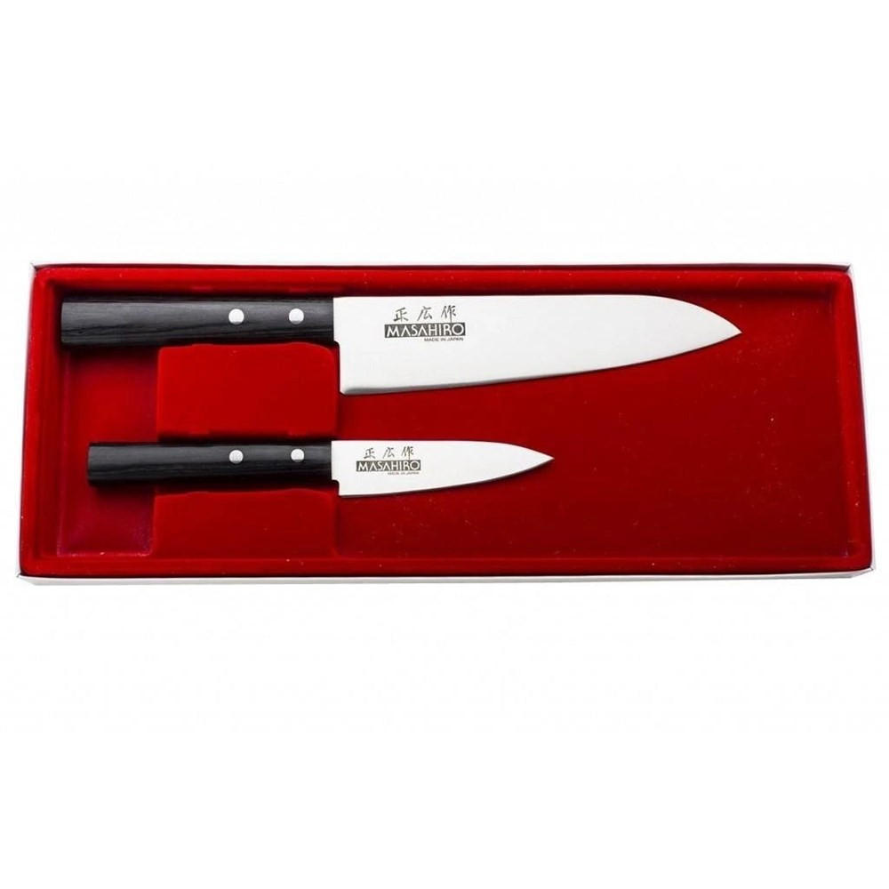 MESSERSET Silber 30.2/4.5/30.2 cm 3584244OMC - Silberfarben, Holz - Masahiro 