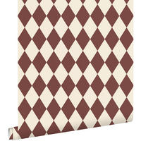 TAPETE Karomuster 50 x 900 cm - Lila, Papier (50/900cm) - ESTAhome