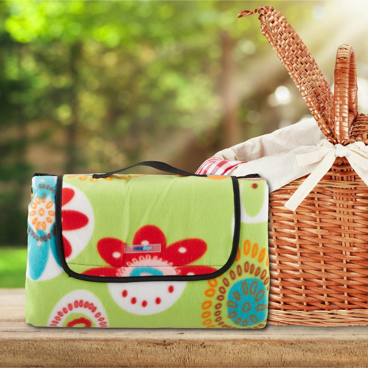 PIKNIKODEKA - večbarvno, kovina/tekstil (200/200cm) - Relaxdays