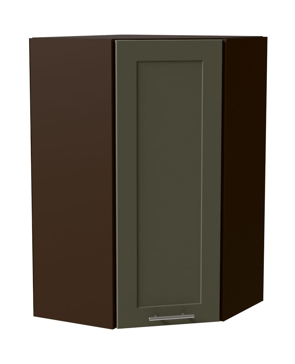HÄNGESCHRANK Oslo W4/10/60 Lava / Reed Green Matt 60 / 60 / 96cm - Dunkelgrau/Grün, Holz/Holzwerkstoff (60/96/60cm) - Feldmann-Wohnen