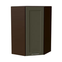 HÄNGESCHRANK Oslo W4/10/60 Lava / Reed Green Matt 60 / 60 / 96cm - Dunkelgrau/Grün, Holz/Holzwerkstoff (60/96/60cm) - Feldmann-Wohnen