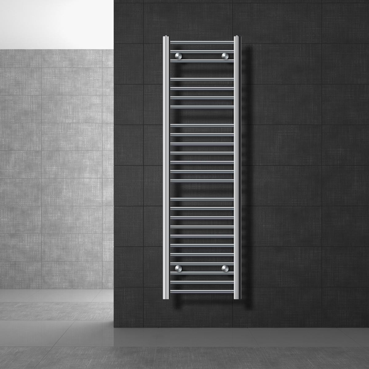 BADHEIZKÖRPER Sahara 400x1500 mm Chrome gerade mit Seitenanschluss - Chromfarben, Metall (40/150/5cm) - LuxeBath
