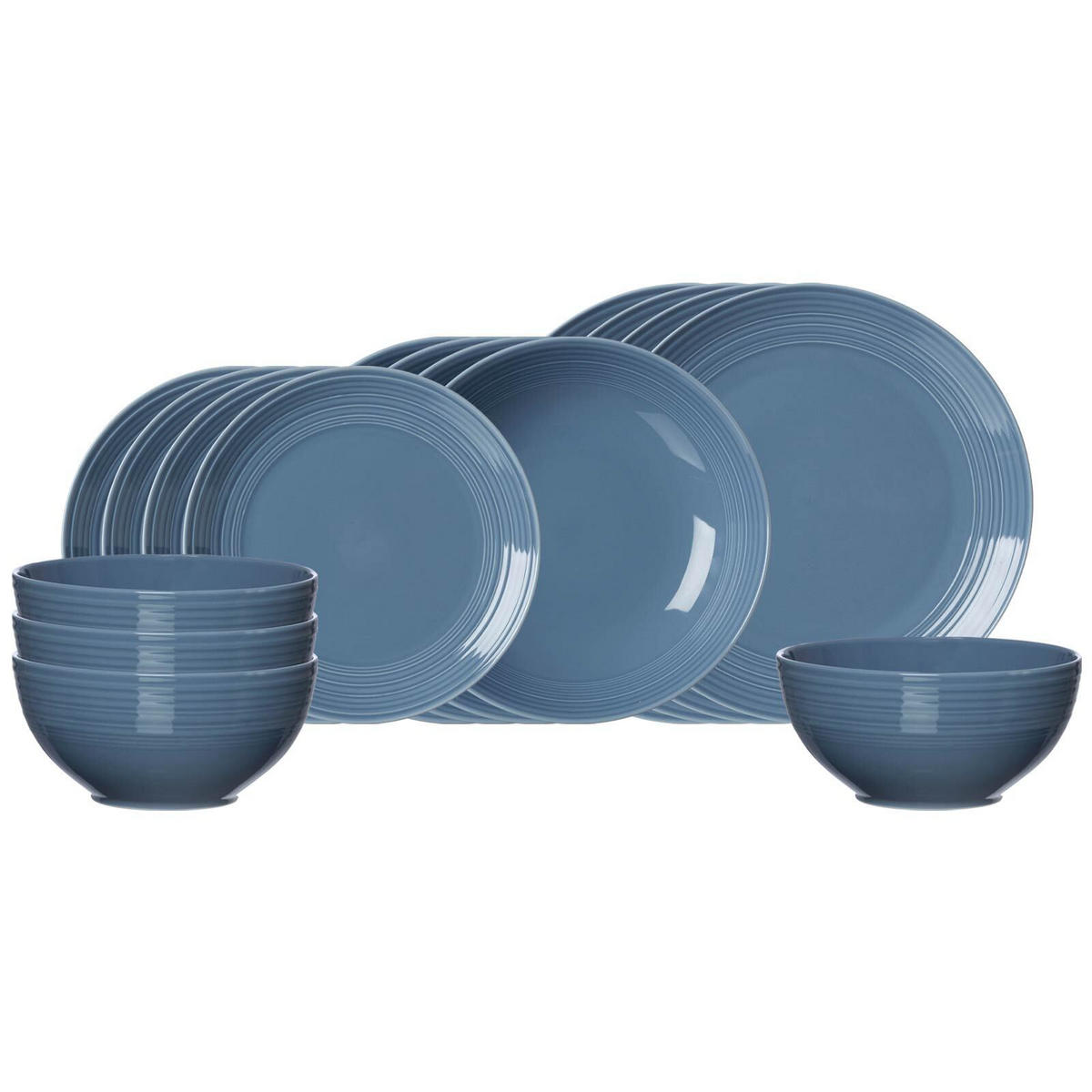 EINSTEIGER-SET Levi Blau 16er Set - Blau, Keramik (1/1/1cm) - Ritzenhoff Breker