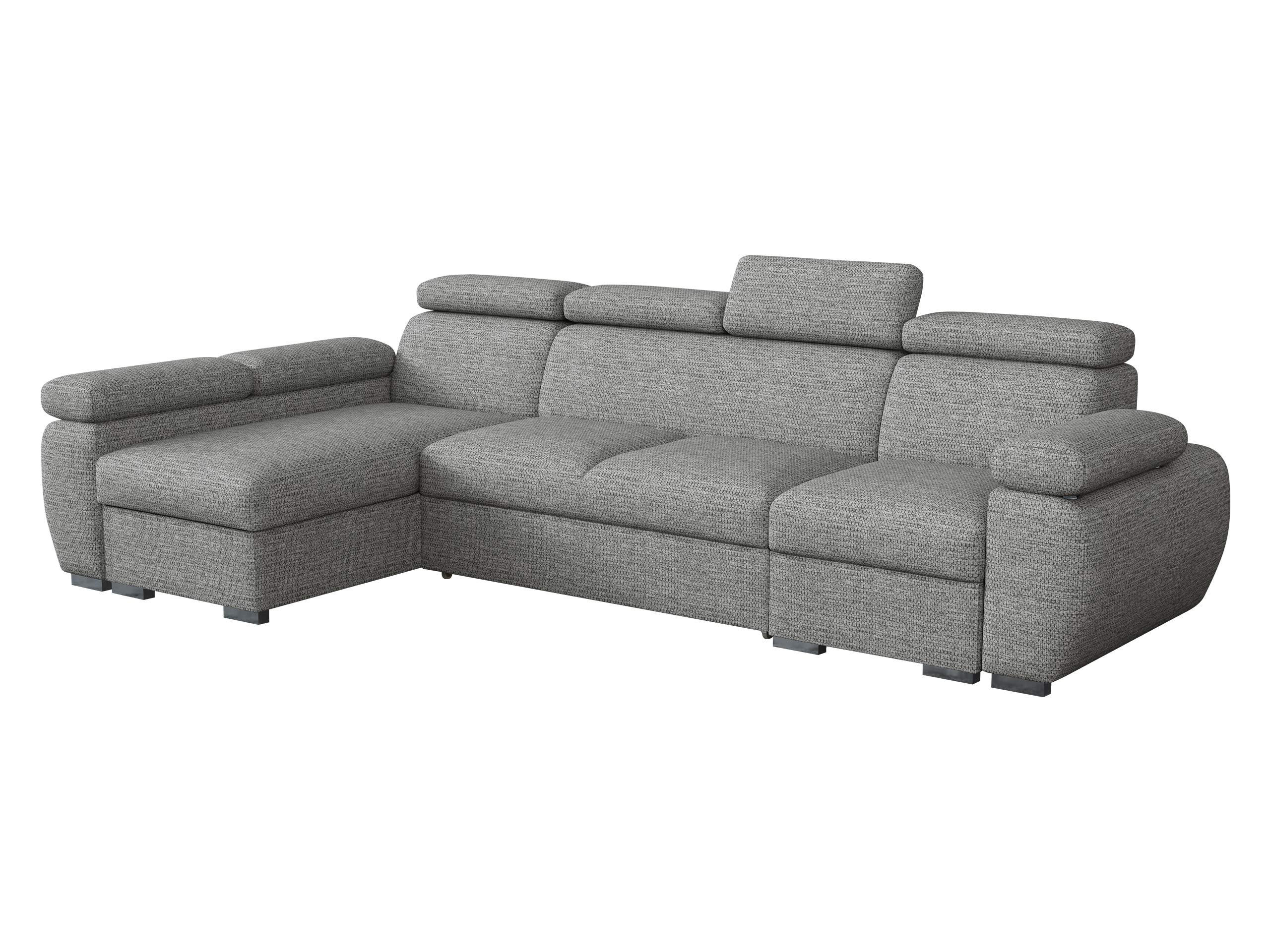 ECKSOFA Boston LCP, Seite: Links LCP+2R+1P(65) - Greige/Silberfarben, Holz/Textil (320/170cm) - MIRJAN24
