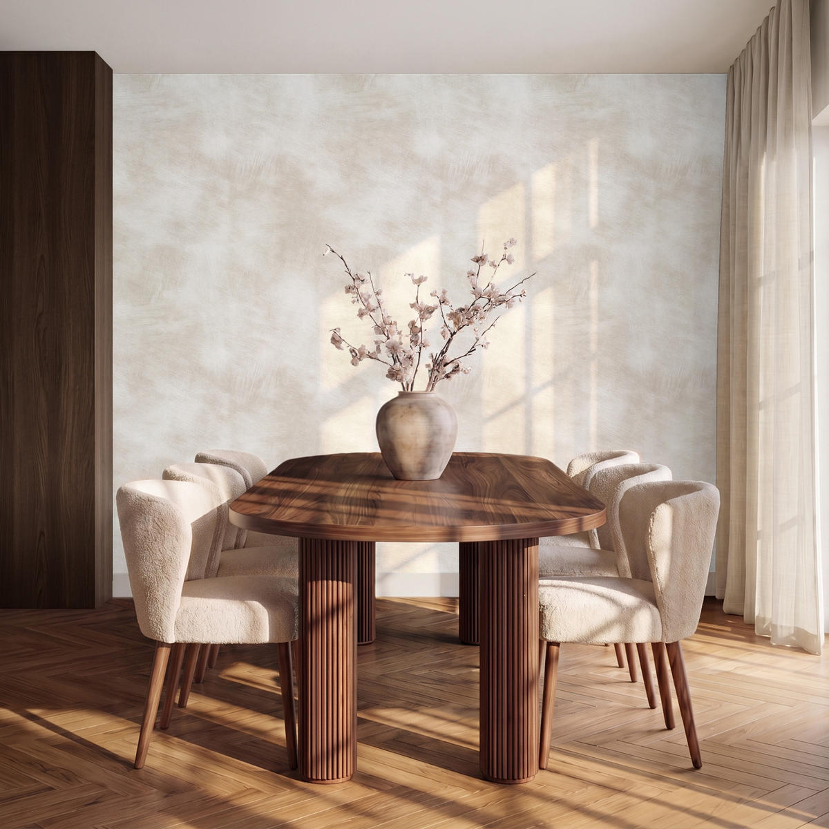 TAPETE - Dezent - Textur - Beige - 280x220 cm - Creme, Papier (280/220cm) - OnlyWow