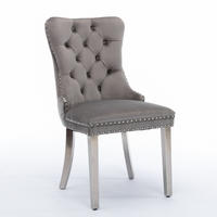 STUHL-SET DE-36289 2 Stück mit verchromten Beinen Grau - Grau, Holz (50/95/65cm) - ComfortXL