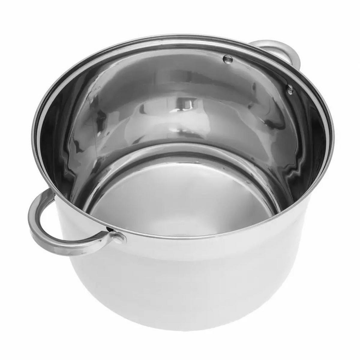 TOPF Silber 34/34/25 cm KB7168 - Silberfarben, Glas (34cm) - Klausberg 