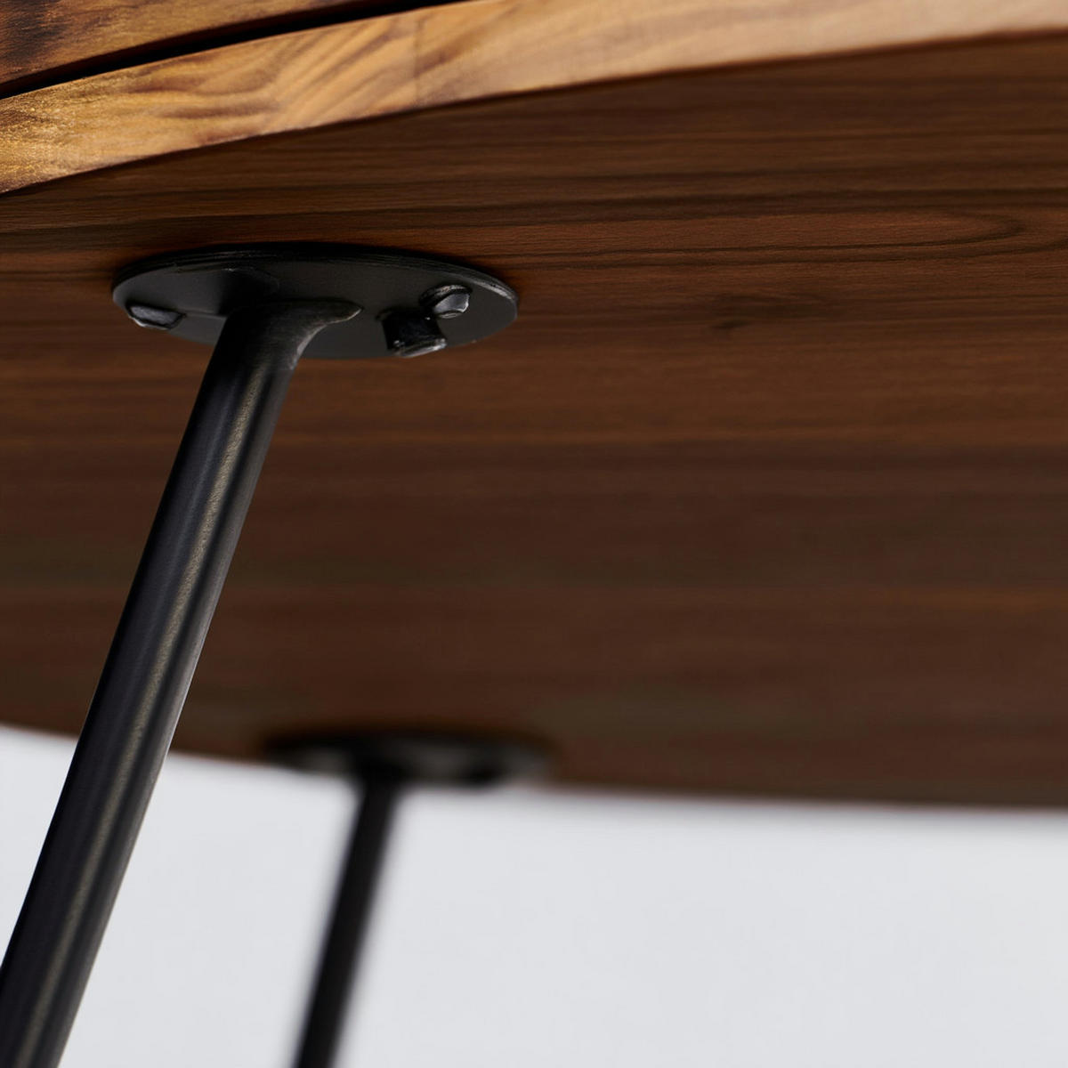 COUCHTISCH Sheesham-Massivholz Schwarz, Metallbeine, Handgefertigt, Mit Schubladen - Schwarz/Braun, Holz/Metall (60/60/44cm) - KADIMA DESIGN