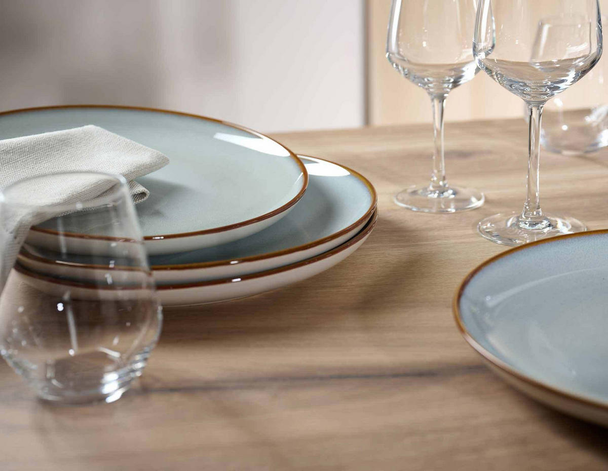 TELLER-SET Portofino grau 18er Set - Grau, Keramik (1/1/1cm) - Ritzenhoff Breker